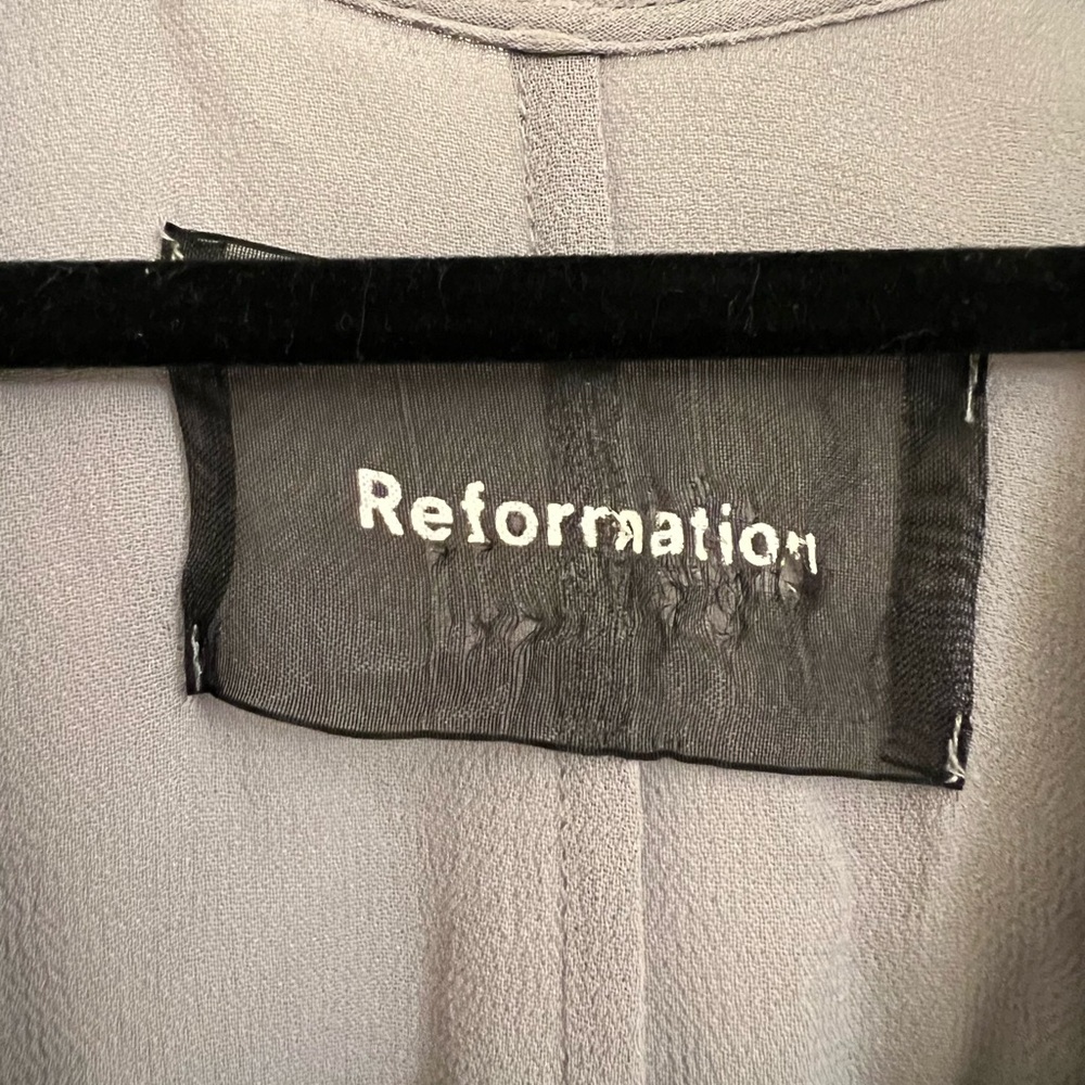 Reformation Winslow Gray Wrap Maxi Dress Size S - Picture 2 of 8